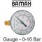 GAV Pressure Gauge 0-16bar 1/4lower63mm Packaged